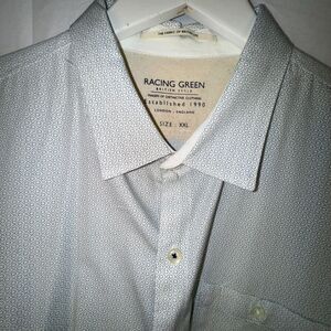 RACING GREEN BRITISH STYLE 100% Cotton Button-Front Shirt Men's XXL